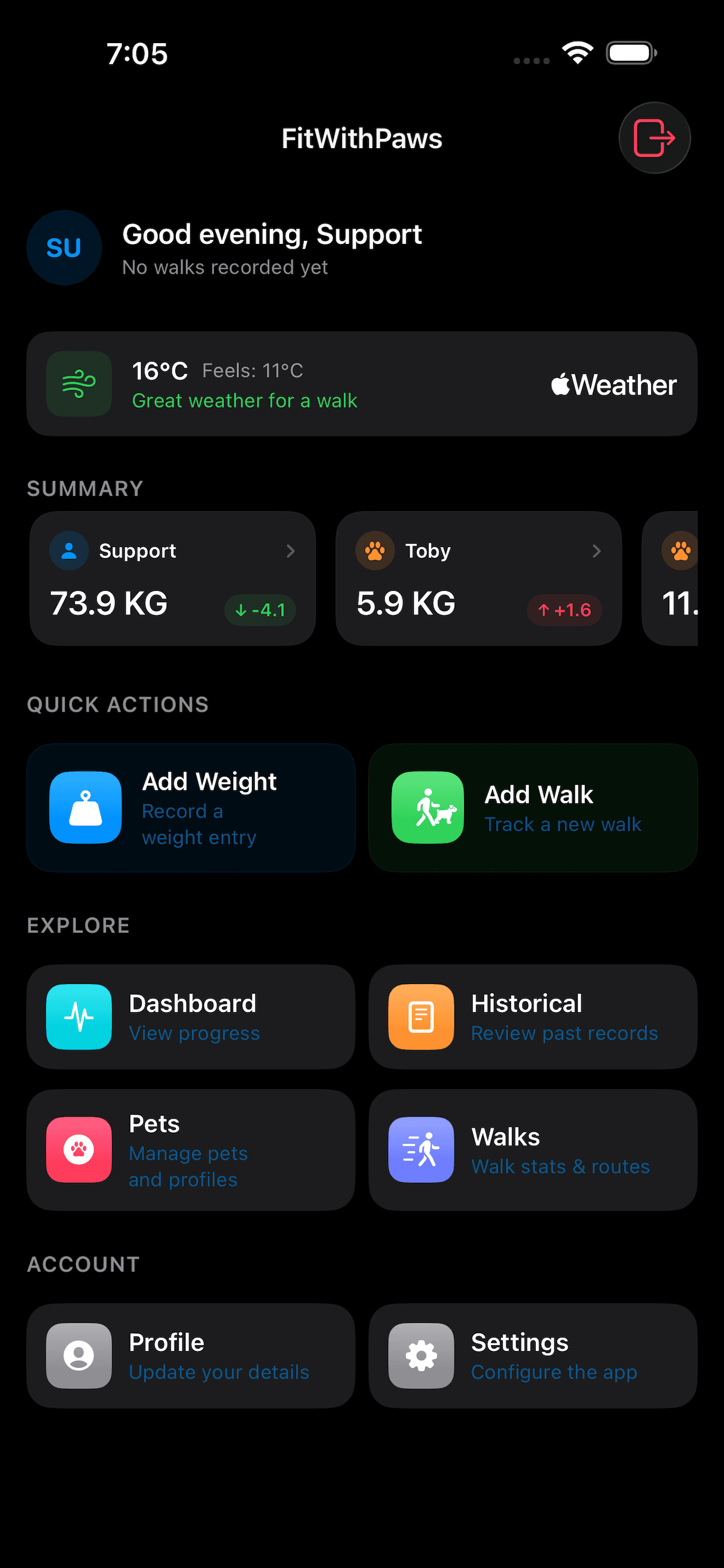 FitWithPaws app